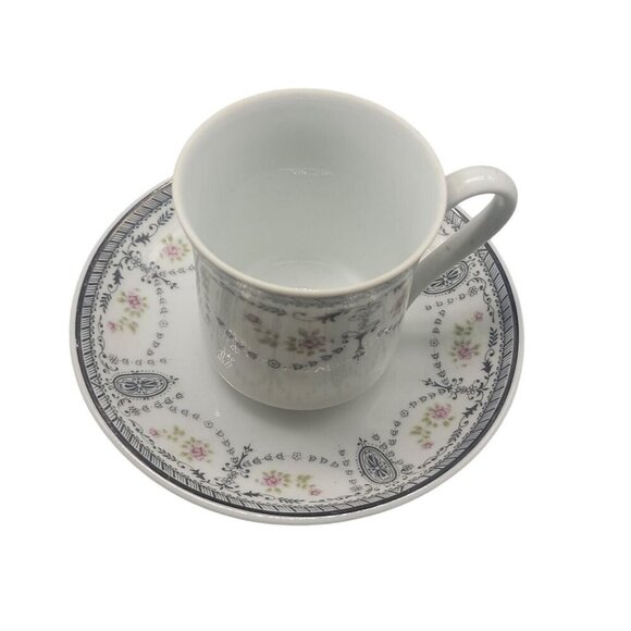 Demitasse Teacup and Saucer by Leart Brazil Floral Pattern Expresso 3oz Cup - Picture 3 of 9